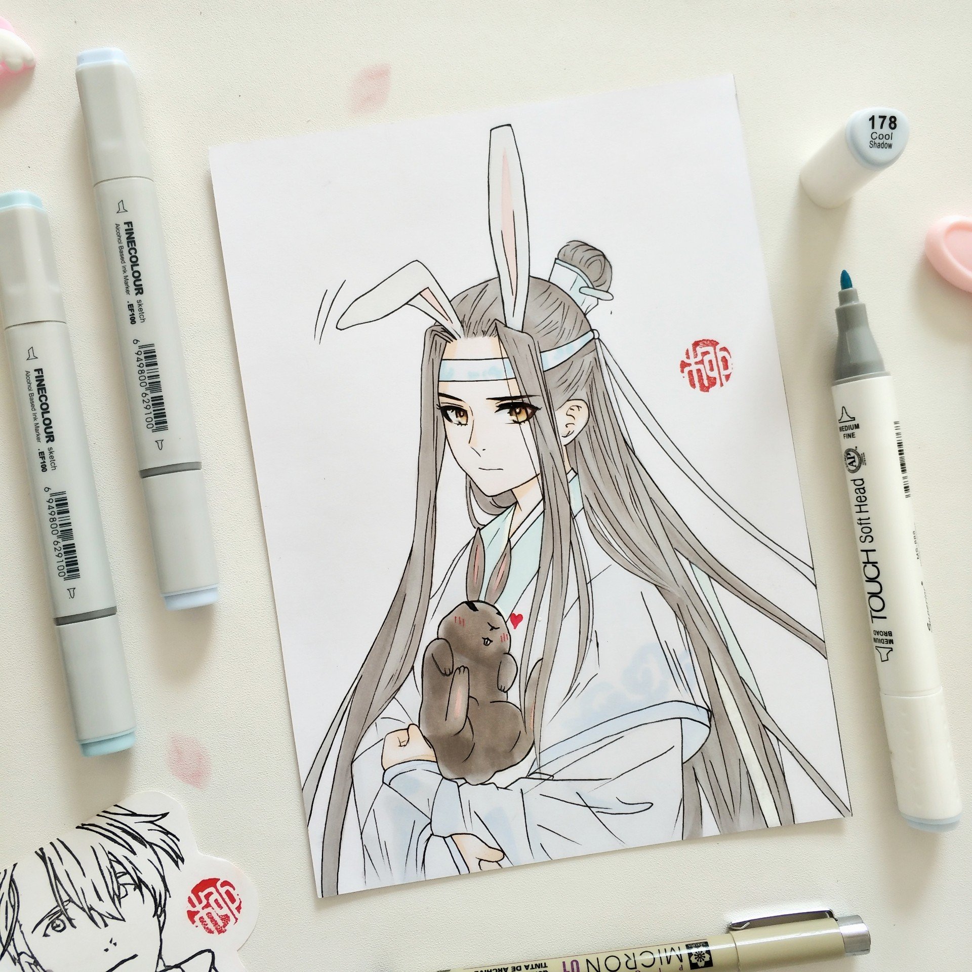 动漫手绘 #临摹手绘 #马克笔手绘 #魔道祖师