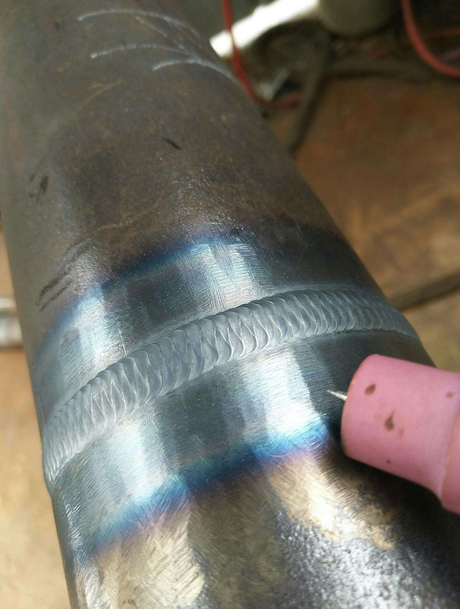 小管全氩摇把焊接! 烧的不好,阿军在努力!