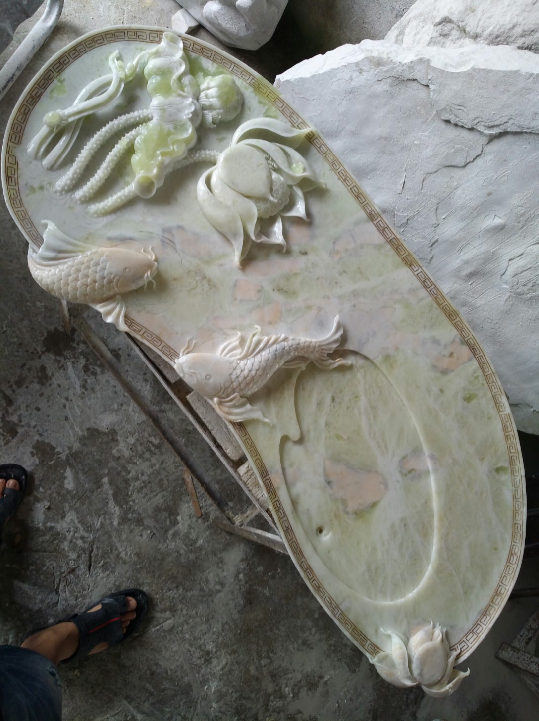 邹雪伟{岫玉茶盘}